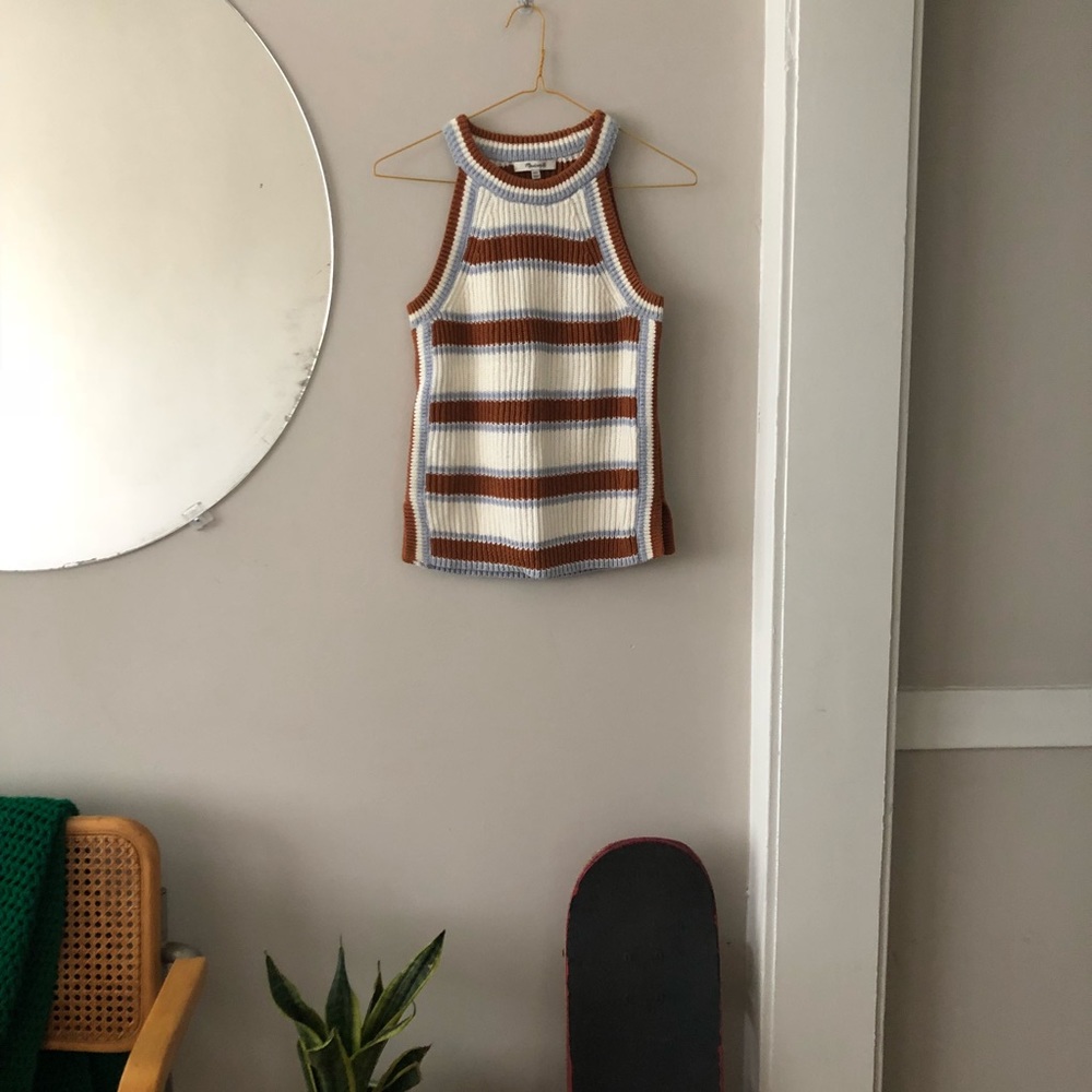 madewell | striped valley sweater tank - Picture 1 of 4